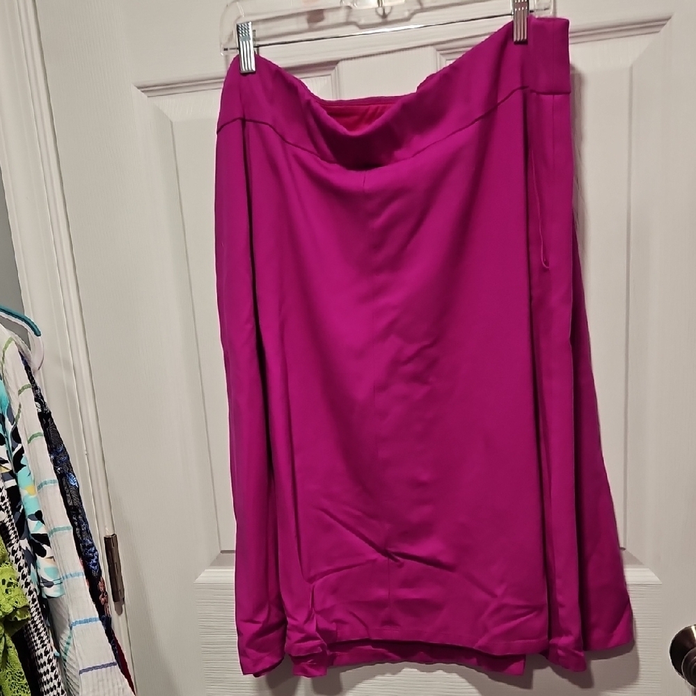 Lane Bryant Vibrant Magenta A-Line Skirt